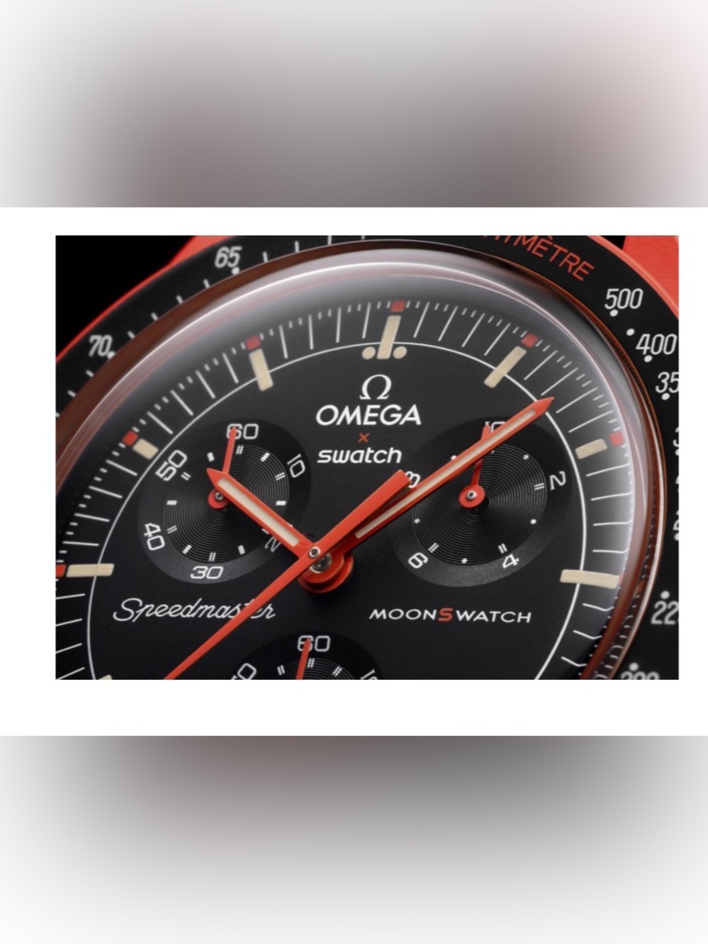 Omega x Swatch MoonSwatch Mission on Earth Lava Bioceramic Watch SO33O100 - Picture 5 of 12